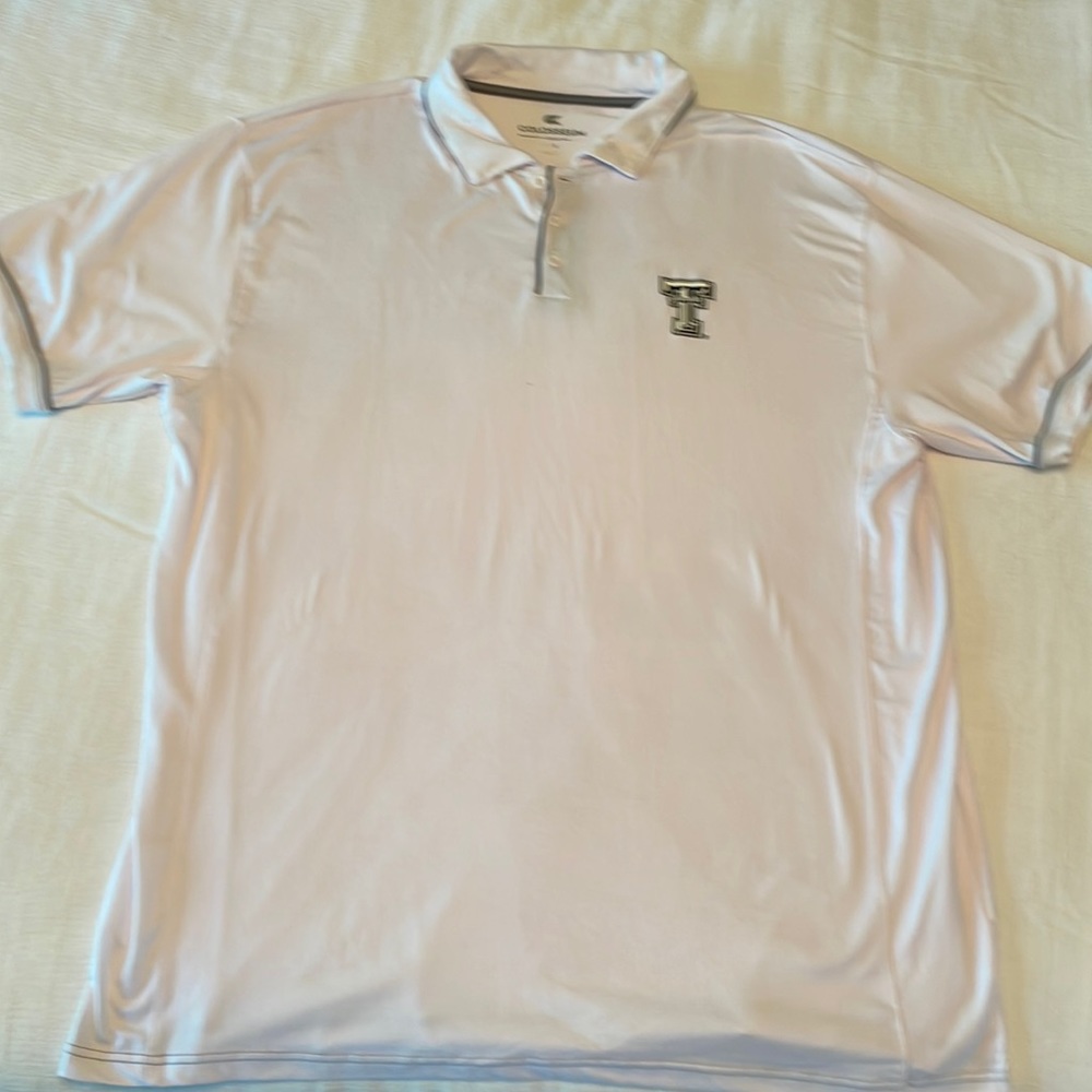 Men's texas tech white soft button down, never worn, perfect condition size XXL